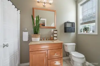Bathroom off mudroom