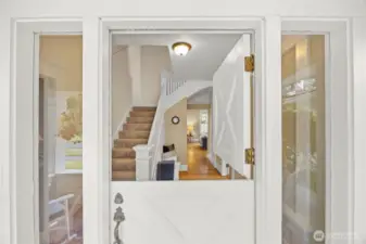 Front door opens to a welcoming entry hall.
