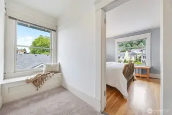 East side bedroom has been used as the primary bedroom.