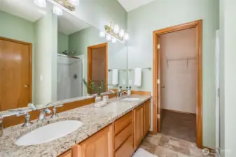 Shown here is the 5-piece primary bathroom.