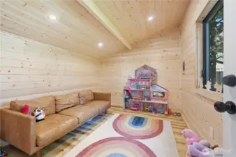 Interior of shed