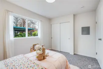 A double closet is also a great feature of the home's second bedroom.