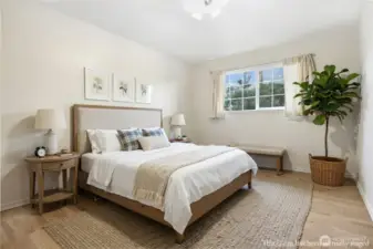 One of three bedrooms.