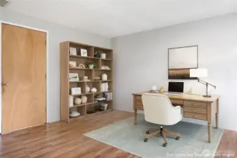 The door to the left takes you to the laundry and the garage.