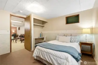 Bedroom downstairs off recreation room