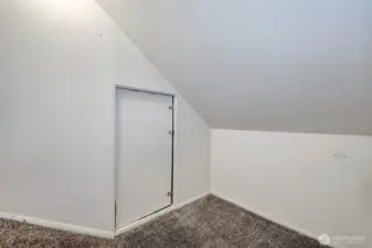 Spacious storage room.