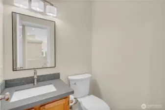 Half bath on the main level.
