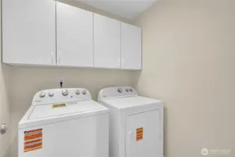Laundry room on the main level.