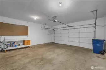 Spacious 2 car garage.