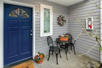 Inviting front porch.