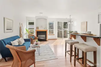 Open living area with tons of natural light