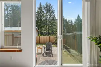 Large slider to backyard/patio