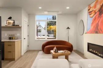 Inviting entry space with built-in storage and a seamless flow into the main living quarters.