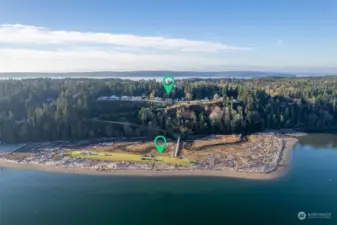Amazing property, One of a kind, Your home on Higher land. Access to your own private beach and tidelands, as well as ability to use the waters, launch your small boat or moor a large boat, and walk the beach/shoreline for miles.