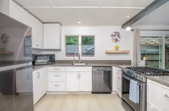 Updated kitchen with stainless appliances