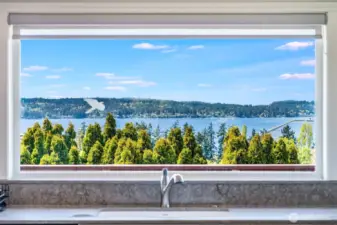 Where else can you get a view like this from the kitchen sink?