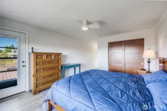 Primary suite with private back deck access.