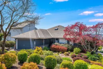 Professionally landscaped front, side and back yards.
