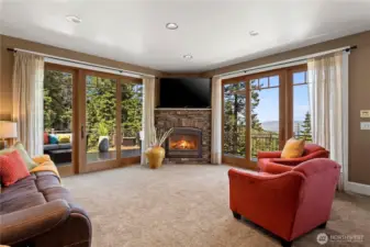 Living room off kitchen