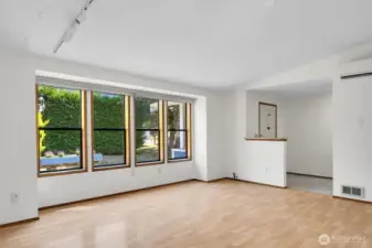 Light and bright with vaulted ceilings. Ductless Heating and Air Conditioning