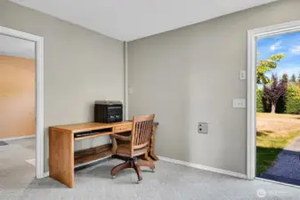 Finished extra space can be an office, artist space,  possible guest retreat, DADU