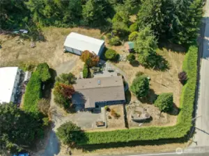 Fully fenced with privacy hedge