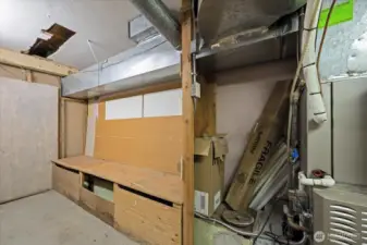 Lower level storage room.
