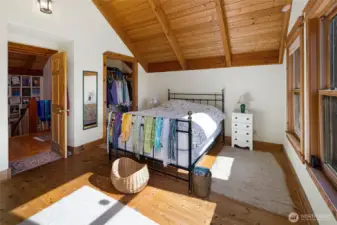 The south facing bedroom.