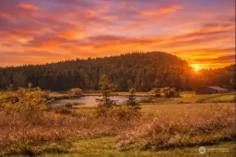 View to the southwest over Wood Reservoir.