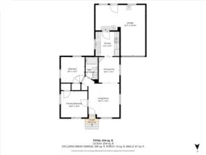 Floor plan with dimensions.