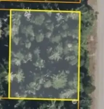 Shows eastside along the road and northside is county easement.