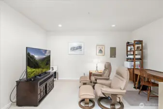 Large den or office. Easy to add a closet.