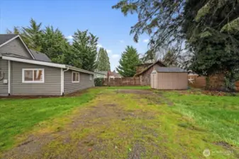 Ample parking in back yard