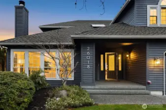 Beautifully landscaped and recently painted exterior, this home has beautiful curb appeal