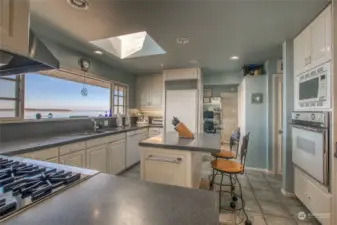 Main House kitchen with high end appliances.