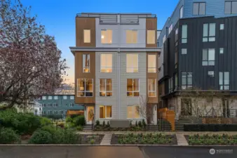 A modern facade that perfectly balances style and functionality. This Capitol Hill gem welcomes you with its clean lines, thoughtful design, and prime location in the heart of the neighborhood.