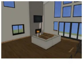 Open Concept living room with gas fireplace