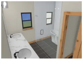 Primary Bathroom with soaking tub!