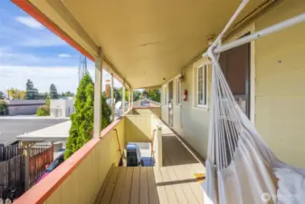 Upper floor balcony are perfect spots for enjoying the sunny days in Kittitas and extend the living space for the tenants.