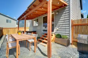 Virtually staged back yard