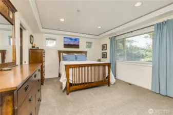 Primary suite with tray ceiling