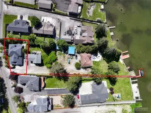 Approximate property and easement lines shown
