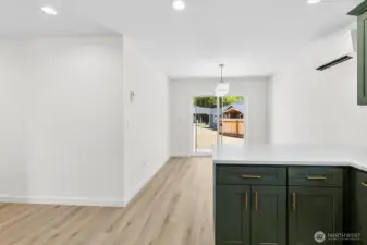 View into the dining area.