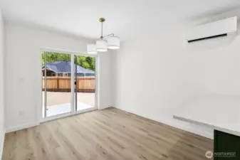 Dining area, not the mini-split.