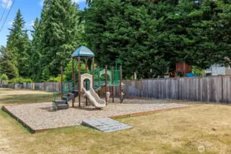 A welcoming playground offers a safe space for kids to play and enjoy the outdoors.
