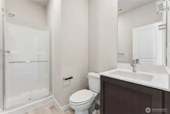 3/4 Bathroom since there is a bedroom on the main floor.   Photos are for representational purposes only. Colors and finishes may vary