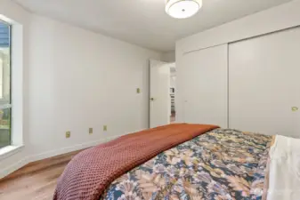 Calm and comfort converge in the bedroom sanctuary ideal for drifting off at night or indulging in a blissful afternoon nap
