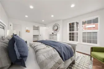 Primary ensuite -private bathroom and walk-in closet.