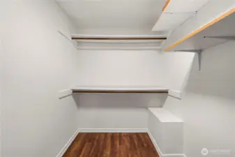 Primary/walk-in closet.