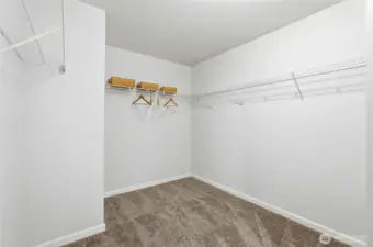 Large walk-in closet in primary suite